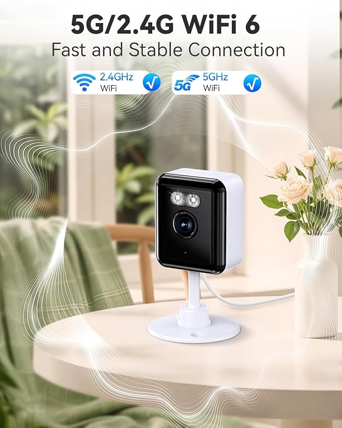 2K Indoor Security Camera (2-Pack), Dual-Band 2.4/5GHz WiFi Pet & Baby Monitor, AI Event Detection with Smart Search, Color Night Vision, 2-Way Audio, Human Detection, US App