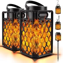 Outdoor Bluetooth Speakers, Led Flame Torch Lantern, Waterproof Wireless Speaker with Wall Mount/Stake/Hook, Camping Patio Accessories, 10W Stereo Sound, BT5.0, Cool Gadgets for Porch Garden Party - Image 1