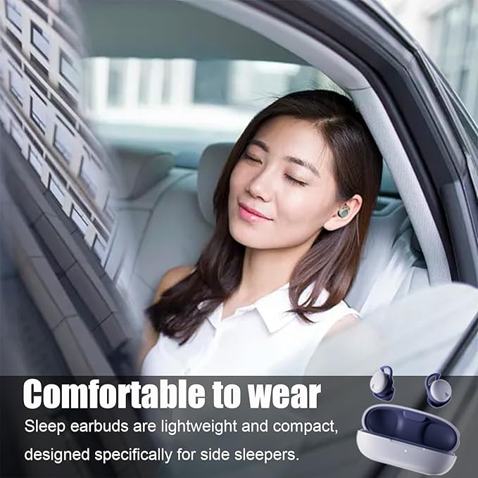 Sleep Headphones Sleep Earbuds Sleep Headphones Wireless Bluetooth 5.3 Invisible Earbuds Sleeping Headphones Sleeping Earbuds Comfortable Noise Cancelling Earbuds Bluetooth 5.3 Grey, Gray