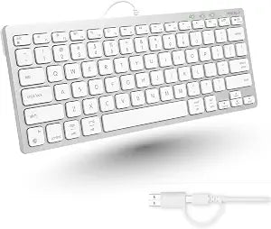 Macally USB C Wired Keyboard for Mac (USB C + USB A) – Compatible Keyboard for MacBook Pro/Air, iMac & MacMini – Compact Mac Keyboard