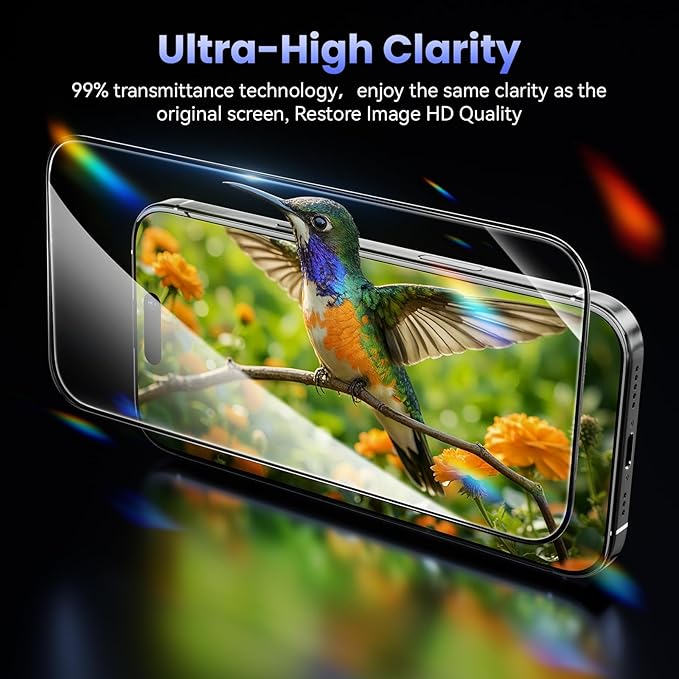 3 Pack Screen Protector for iPhone 16 Pro [6.3 Inch] with Auto-Alignment Kit, Auto Dust,9H+ Military Grade Shatterproof, iPhone16 Pro Tempered Glass film,HD Clear,Case Friendly