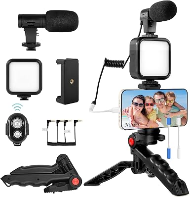 Vlogging Kit for iPhone, Android, YouTube Starter kit for Recording