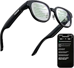 Smart Glasses with AR Display, Invisible Teleprompter Glasses for Speech, AI Real-Time Translation Glasses in 15 Languages, Bluetooth AI Smartglasses for Travel Business Meetings Men Women - Image 1