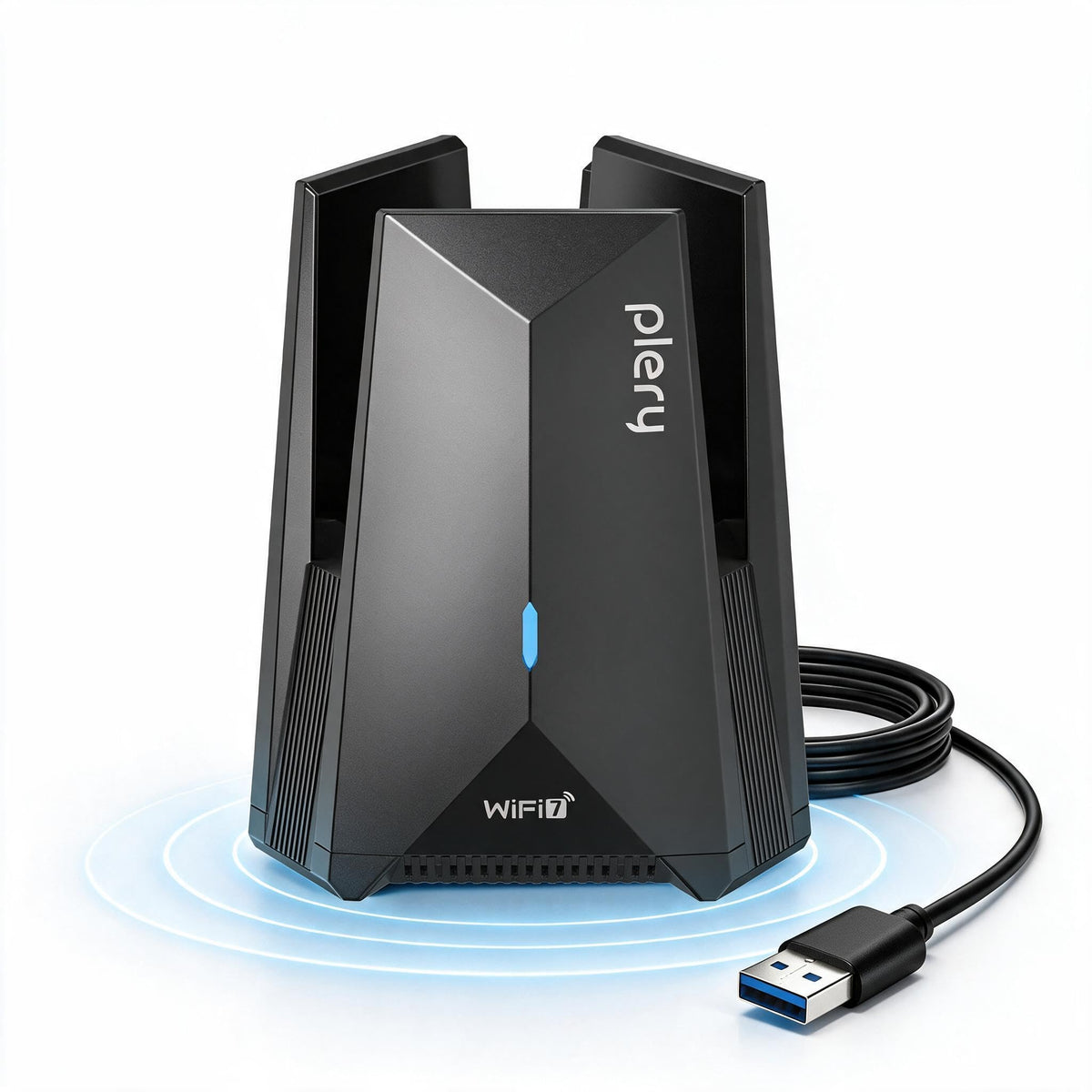 WiFi 7 USB Adapter for Desktop PC,BE6500 Tri-Band(2.4G/5G/6G)