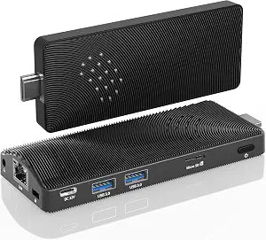 Fanless Mini PC Stick Win 10, Micro Desktop Computer Stick Celeron J3455 4GB 64GB eMMC (1.5 GHz), Small PC USB3.0 X 2 Gigabit Ethernet 4K 60Hz - Image 1
