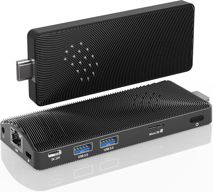 Fanless Mini PC Stick Win 10, Micro Desktop Computer Stick Celeron J3455 4GB 64GB eMMC (1.5 GHz), Small PC USB3.0 X 2 Gigabit Ethernet 4K 60Hz - Image 8