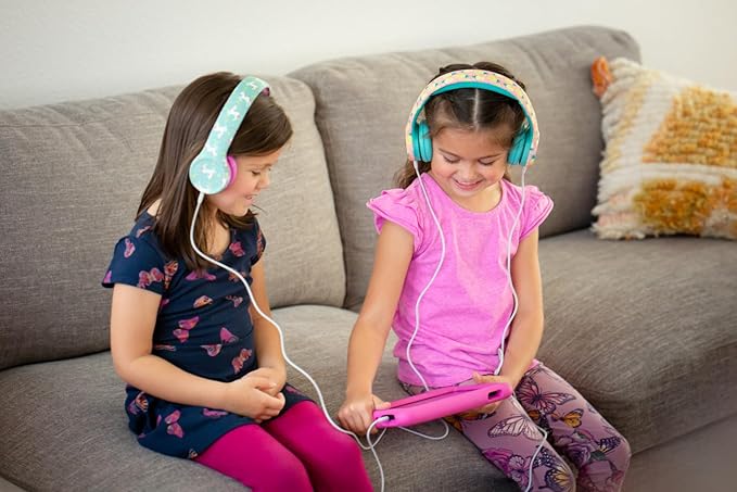 Snug Play+ Kids Headphones – Volume Limited 93dB for Safe Listening – Foldable, Durable Headphones for Toddlers, Boys & Girls – Tangle-Free Cord – Ideal for Travel, School, Tablets - Monster Trucks