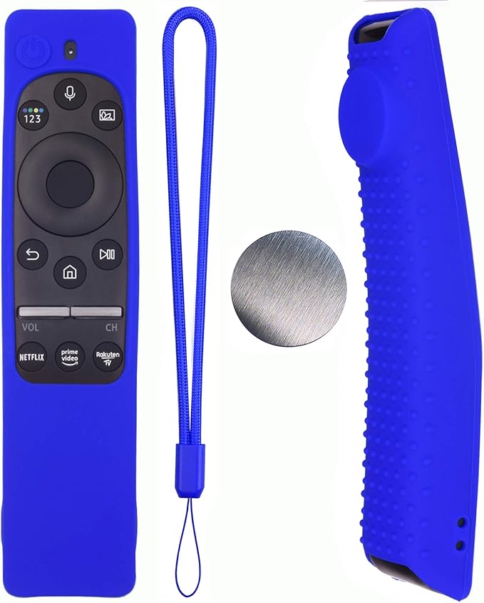 Silicone Protecitve Case Cover for Samsung Smart TV Remote Control BN59 Series, with Magnet Anti-Lost Shockproof Soft Anti Slip Samsung Remote Control Cover (Blue)
