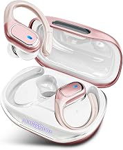 HAOYUYAN Wireless Earbuds Bluetooth 5.3 Headphones with 80H Playback, IPX7 Waterproof Over Ear Buds with LED Power Display for Sports Running Workouts（Champagne Gold） - Image 1