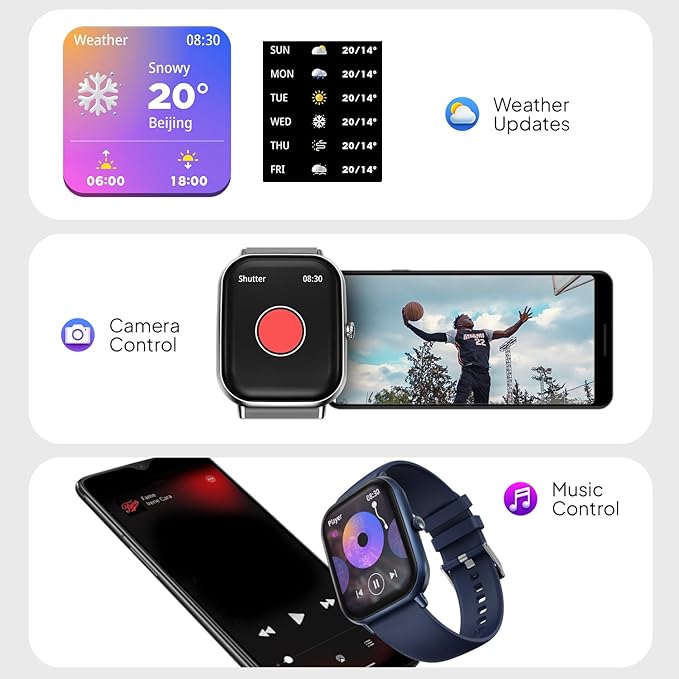 Fire-Boltt Ninja Call Pro Max 51.05mm (2.01 inch) HD Display Smart Watch, Bluetooth Calling, 120+ Sports Modes, Health Suite, Voice Assistance (Blue)