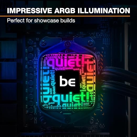 be quiet! Pure Loop 3 LX 360 mm, All-in-One Water Cooling, 3 Light Wings LX 120 mm PWM High-Speed Fans, ARGB Cooling Block Featuring 10 Included Lighting foils, Impressively high Cooling Performance