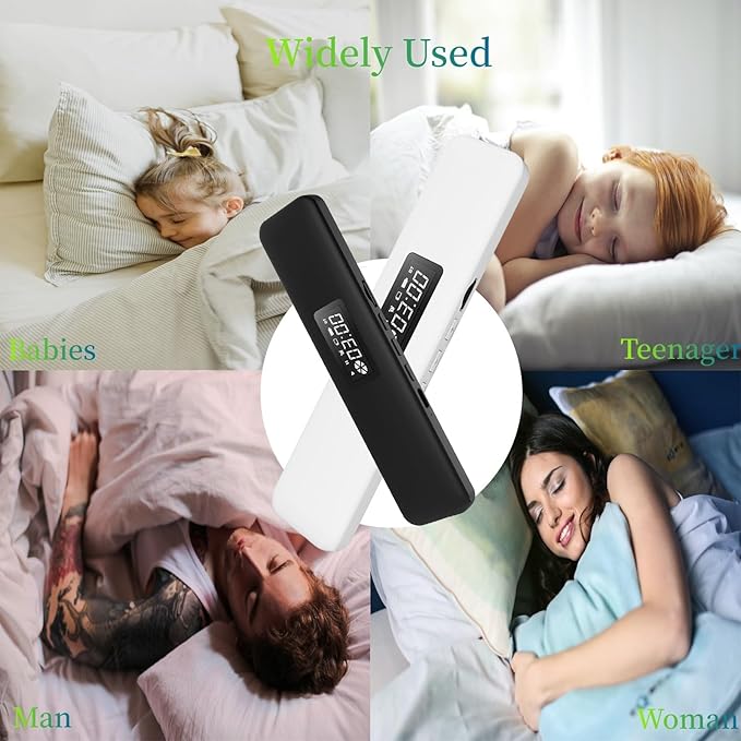 Sleepbar Under Pillow Speaker - White Noise Machine, Mini Portable Sleep Speaker for Travel (Black)