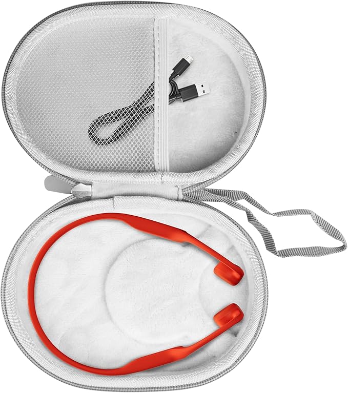 Hard Case for SHOKZ New OpenRun Pro 2/Pro 2 Mini/Open Run/OpenMove/OpenRun/OpenSwim Open-Ear Bone Conduction Sport Headphones Travel Bag,Grey