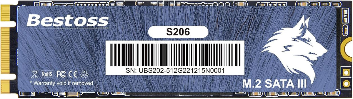 Bestoss M.2 SATA III 6Gb/s NGFF 1TB SSD 3D NAND Solid State Drive