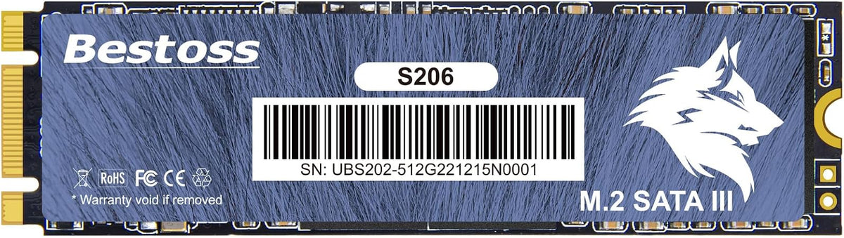 Bestoss M.2 SATA III 6Gb/s NGFF 1TB SSD 3D NAND Solid State Drive