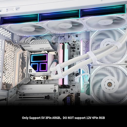 Thermalright Frozen Infinity 360 WHITE CPU Water Cooler, with Triple 124mm Infinity Mirror PWM Fans,for Intel 1150/1151/1200/2011/ 1700/1851&AMD/AM4/AM5,360 Size Infinity Mirror Water Cooling Radiator