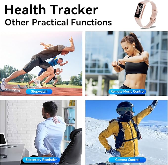 Fitness Tracker with 24/7 Heart Rate, Blood Oxygen Blood Pressure Sleep Monitor,20+ Sports Modes Smart Watches for Women/Men, Activity & Step Tracker Smart Watch for Android/iOS Phones