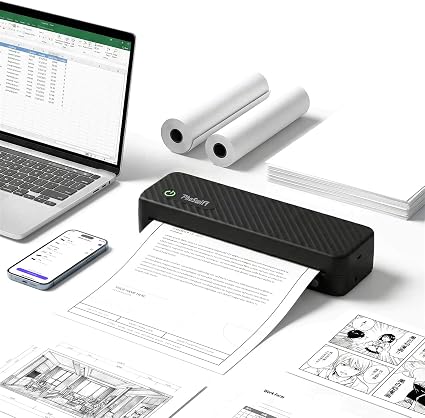 Portable Thermal Printer for Laptop/Phone, Travel Inkless Bluetooth Printer
