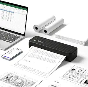 Portable Thermal Printer for Laptop/Phone, Travel Inkless Bluetooth Printer