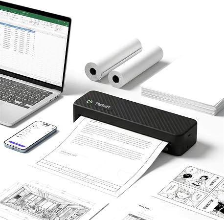Portable Thermal Printer for Laptop/Phone, Travel Inkless Bluetooth Printer