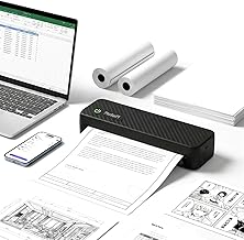 Portable Thermal Printer for Laptop/Phone, Travel Inkless Bluetooth Printer