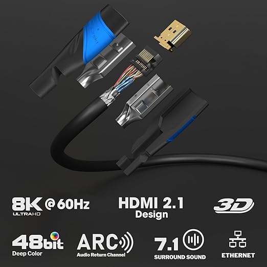 KabelDirekt 4K HDMI Cable – 20ft & Longer HDMI Cables (20ft–75ft) – German-Engineered HDMI Cord – Supports 4K@60Hz, UHD, HDR, ARC, Ethernet – HDMI Cable for Playstation3/4/5, HDTV, PC, Gaming Consoles