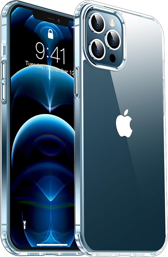 Red2Fire for iPhone 12 Pro Max Case Clear, [Non-Yellowing] [Slim Thin] [Military Grade Drop Protection] Lightweight Shockproof Protection Phone Case for iPhone 12 Pro Max Case Case 6.7 inch, Clear