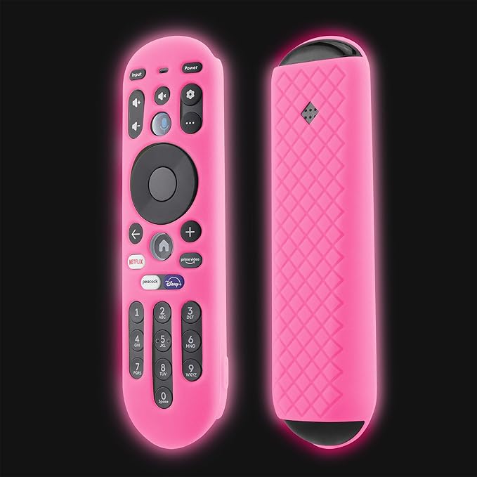 LEFXMOPHY Hot Pink Cover for Xumo MG3-R34010 PR1 TV Remote, Silicone Case for Pioneer Xfinity Spectrum Element 764f0000100 Remote Control Protector