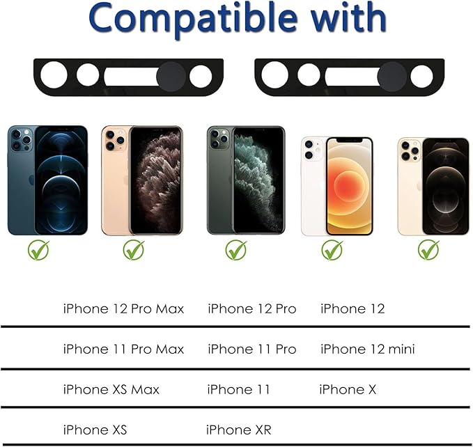 Camera Basic Cover Protector, Lens Cover Compatible with iPhone X/XS/XR/XS Max/11/11 Pro/11 Pro Max/12/12 Mini /12Pro /12Pro Max,Camera Lens Protector Protect Privacy and Security