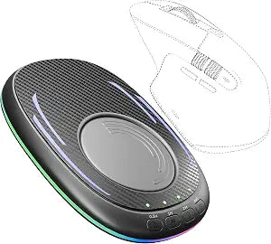 Mouse Jiggler Undetectable, USB Mouse Mover with Timer (0.5H/1H/2H/4H), Ultra-Thin Silent Mouse Wiggler, Plug & Play Activity Keeper with Breathing Light for Laptop & PC