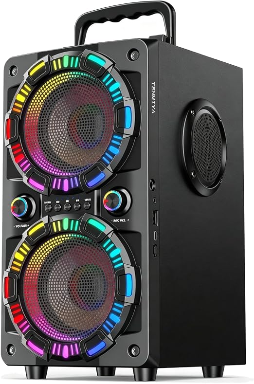 TENMIYA Portable Bluetooth Speaker A20 Upgrade,100W Loud Powerful Deep Bass