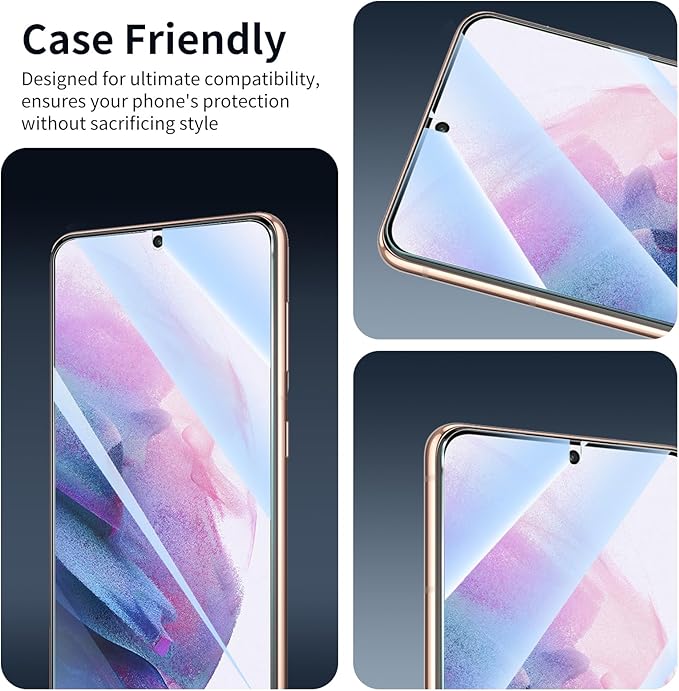 3*Screen Protector and 3*Camera Lens Protector for Samsung Galaxy S21+/S21 Plus with a Installation Alignment Aid, Tempered Glass Film, [9H Hardness][Anti-Shatter][Anti-Scratch]