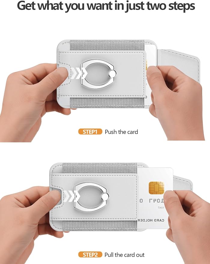 For Magsafe Wallet with Grip, 6-Card Holder, Stronger Magnetic Card Wallet Holder for iPhone 17/16/15, iPhone 14/13/12 Series, Leather Magnetic Phone Wallet with Privacy Flap, RFID Blocking, Grey