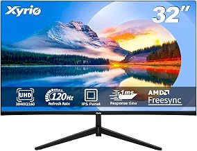 Computer Monitor, 4K Computer Monitor (3840 x2160) up to 120Hz, Gaming Monitor 32", Gaming Monitors w/ 99% sRGB, AMD FreeSync, IPS Panel,Computer Monitors w/ 1ms Display, VESA Mountable, Black - Image 1