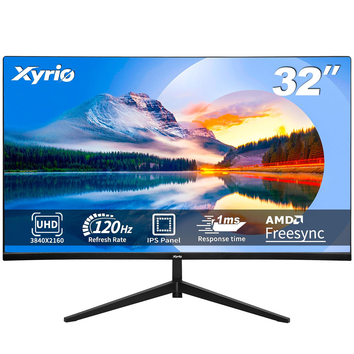 Computer Monitor, 4K Computer Monitor (3840 x2160) up to 120Hz, Gaming Monitor 32", Gaming Monitors w/ 99% sRGB, AMD FreeSync, IPS Panel,Computer Monitors w/ 1ms Display, VESA Mountable, Black