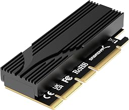 SABRENT M.2 NVMe SSD to PCIe x16 Adapter Card, Gen5, Heatsink