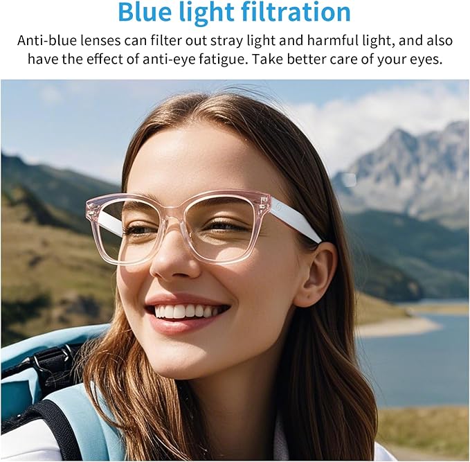 AI Smart Glasses for Men Women, Real-Time Translation(160+ Languages), AI Noise Reduction with Photochromic Lenses, Open-Ear Bluetooth Audio Glasses, Lightweight Design for Travel & Business