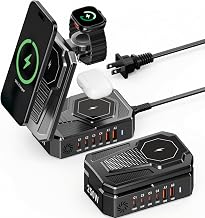 250W Foldable Wireless Charging Station for Multiple Devices Apple,