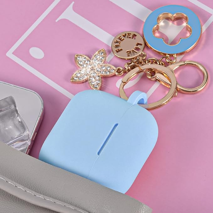 VISOOM Case for Airpods 3 Pink Airpods 3rd Cases 2021 Silicone for iPod 3 Earbuds Case Cover Women Wireless Charging Case with Accessories Girl Bling Keychain for Apple Ear Buds 3rd Generation