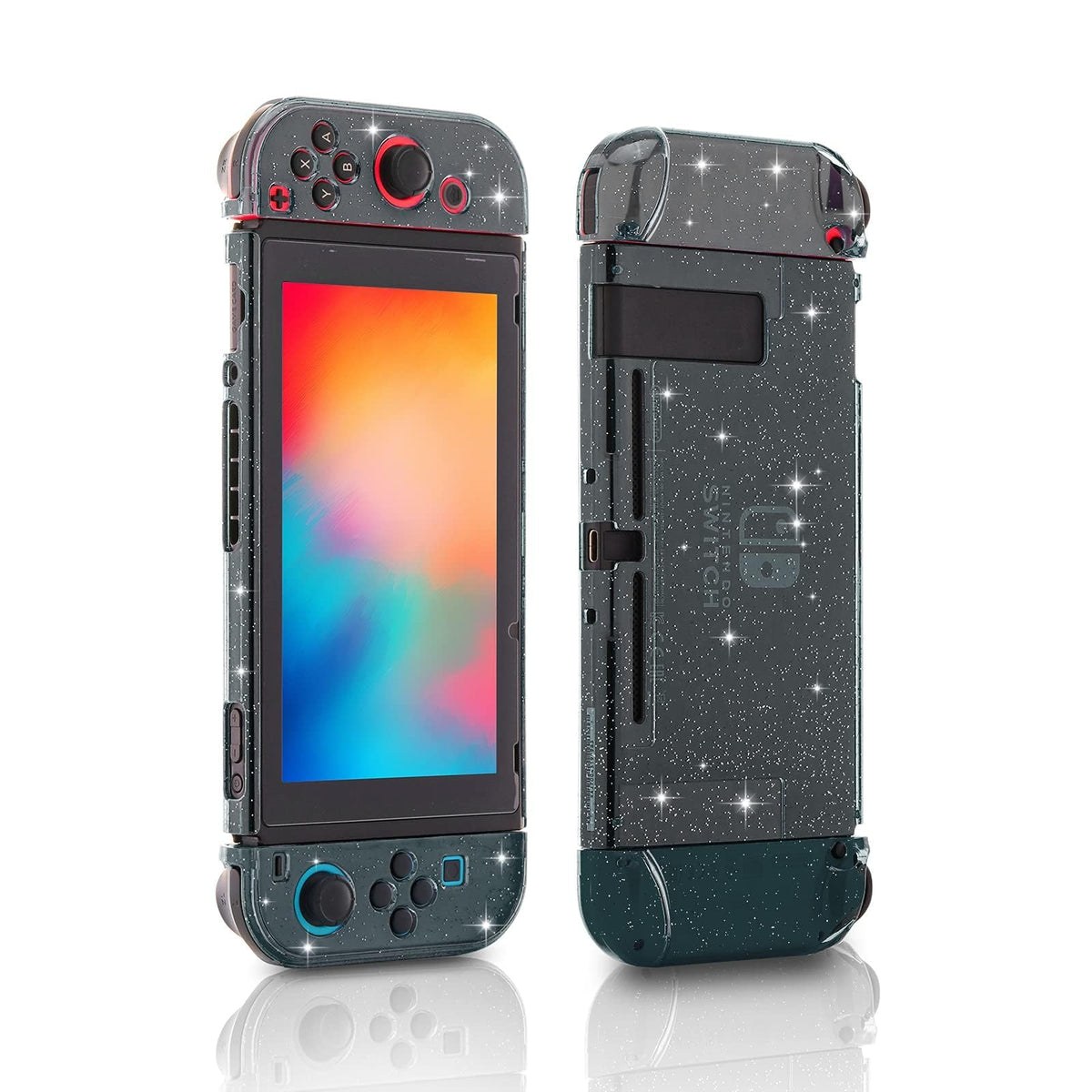 Nintendo Switch Glitter Hard Case, Dockable Cover, Screen Protector & Grips