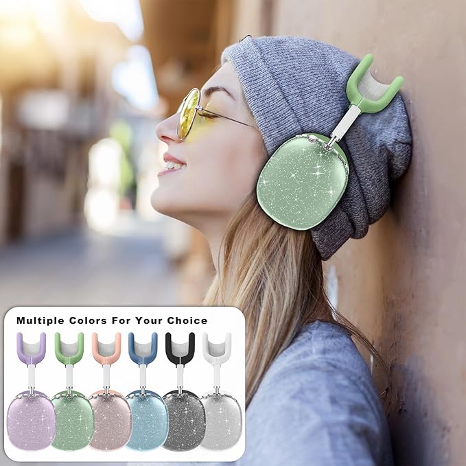 for AirPods Max case Cover,Anti-Scratch Ear Pad Case Cover/Ear Cups Cover/Headband Cover for AirPods Max. Clear Soft TPU and Silicone,Skin Scratch Proof.