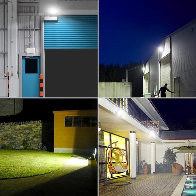 150W LED Flood Light Outdoor, 15000LM Super Bright floodlights,IP66 Waterproof Security Lights White Light with Plugs for Yard, Garden, Playground,Stadium, Basketball Court (2 Pack)