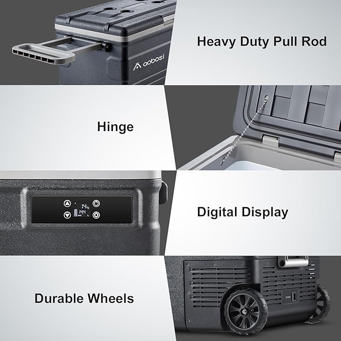BODEGA BODEGACOOLER 12 Volt Car Refrigerator,80 Quarts Portable Fridge,75L RV Freezer Single Zone,with APP Control,-4℉-68℉ Car Cooler,12/24V DC & 100-240V AC for Travel, Camping,Outdoor,Truck,SUV