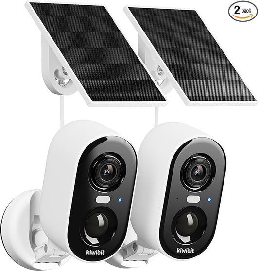 Solar Security Cameras Wireless Outdoor, 2K Magnetic Installation Battery Powered Camera with Smart AI PIR Motion Detection, Color Night Vision, Waterproof for Indoor & Outdoor