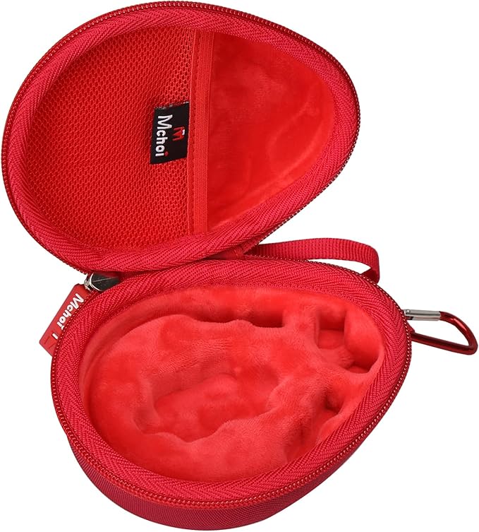 Mchoi Hard Case Fits for Aftershokz Aeropex/Aftershokz Titanium Mini/Aftershokz Air/Aftershokz Openmove/Openrun Pro, Open-Ear Wireless Bone Conduction Headphones, Red, Case Only