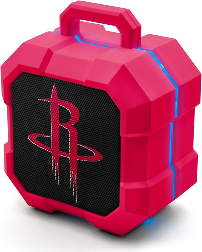 SOAR NBA Shockbox LED Wireless Bluetooth Speaker - Water Resistant IPX4, 5.0 Bluetooth with Over 5 Hours of Play Time - Small Portable Speaker - Officially Licensed NBA, Perfect Home & Outdoor Speaker