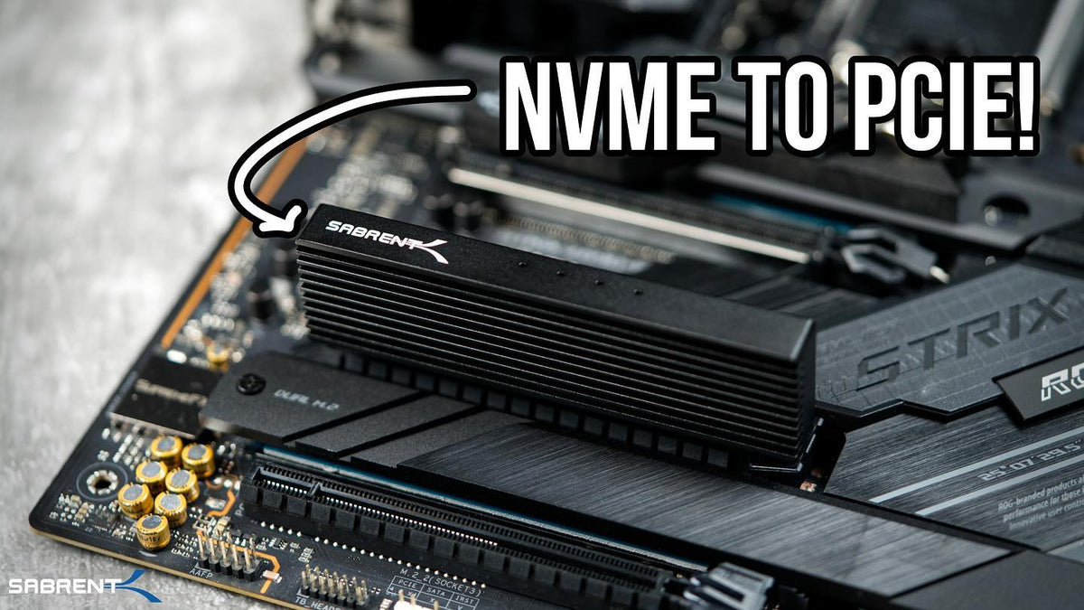SABRENT M.2 NVMe SSD to PCIe X16/X8/X4 Adapter Card, Heatsink