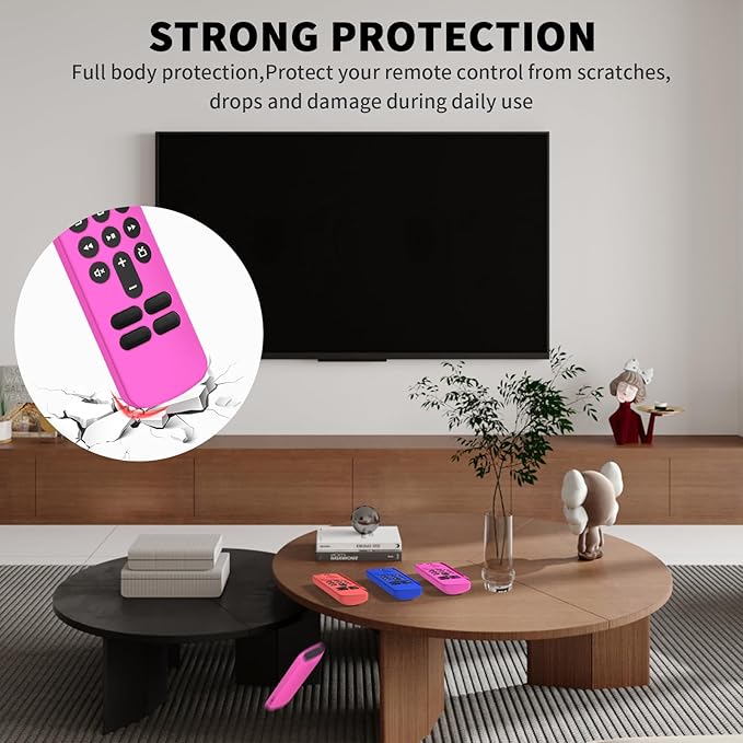 3 Pack Silicone Remote Cover for Alexa Voice Remote,Remote Case for Fire TV Remote with Lanyard,Anti Slip Scratch Shockproof Remote Protective Cover Compatible with Fire TV Stick HD 4K (new) (2nd Gen)