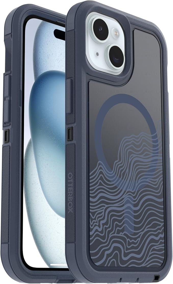 OtterBox iPhone 17e, 16e, 15, 14, & 13 Defender Pro Series XT Clear Case - Offgrid Blue