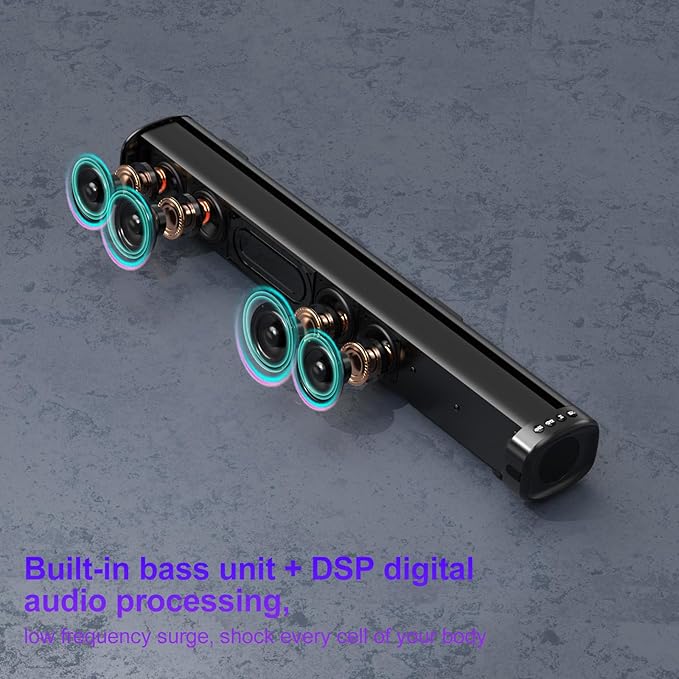 Sound Bar, Surround Sound System for TV –Sound Bar for TV, 120W Sound Bar for Smart TV, 3D Home Theater Audio with HD ARC/Bluetooth/Optical, Perfect for Movies, Music,Parties